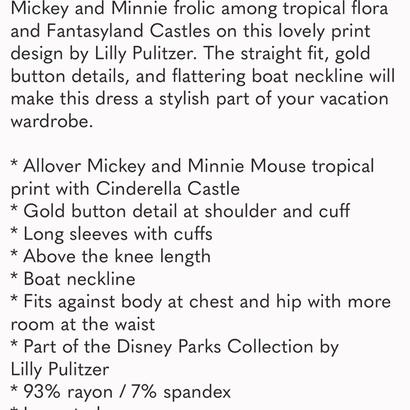 NWT Lilly Pulitzer WDW Sophie size Small Retired pattern. - Picture 6 of 7